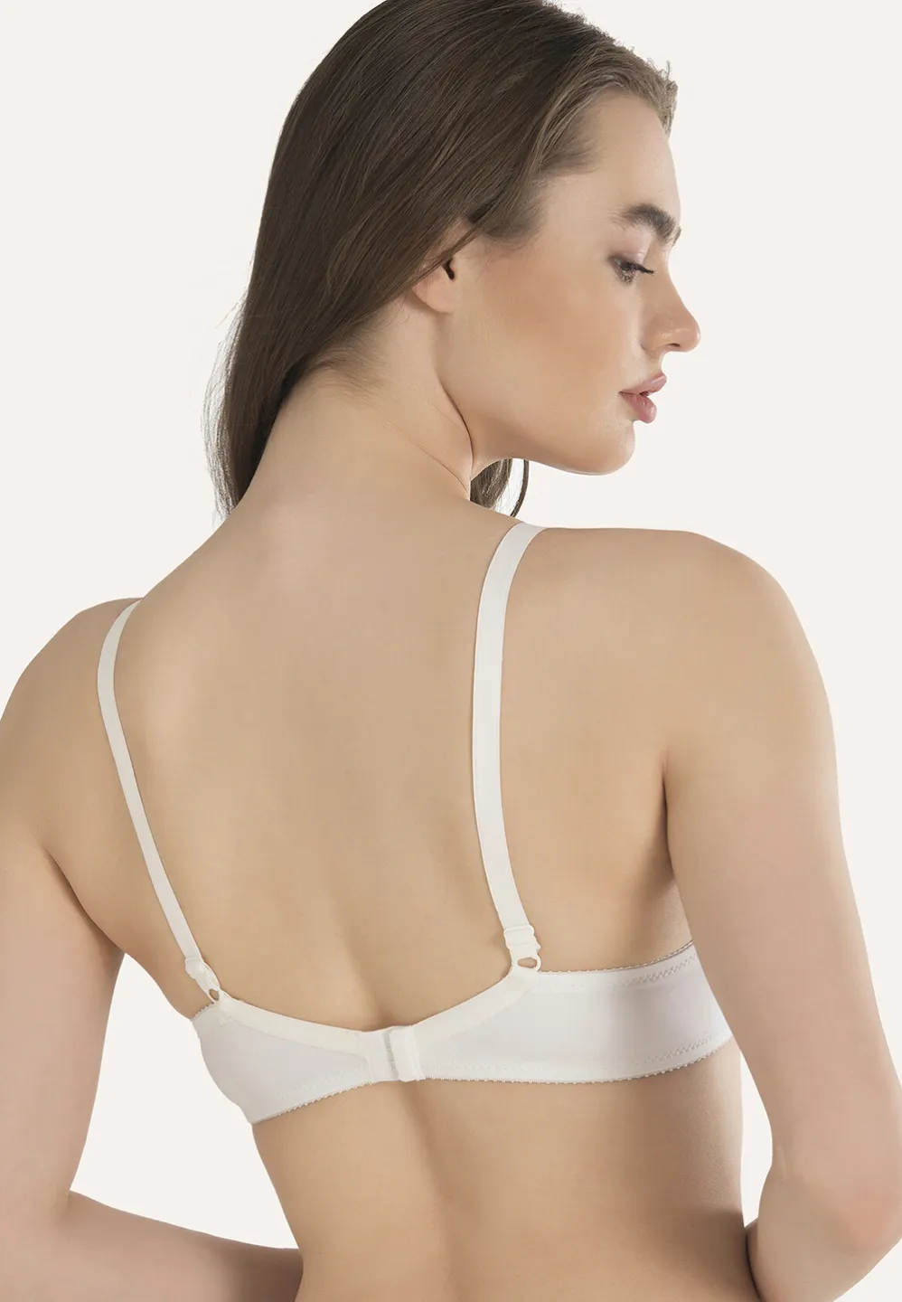 Sutien push-up cu balene, culoare alb - 3