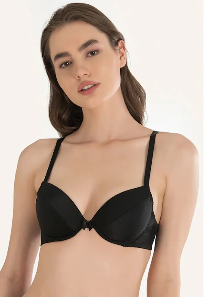 Sutien push-up cu balene, Negru