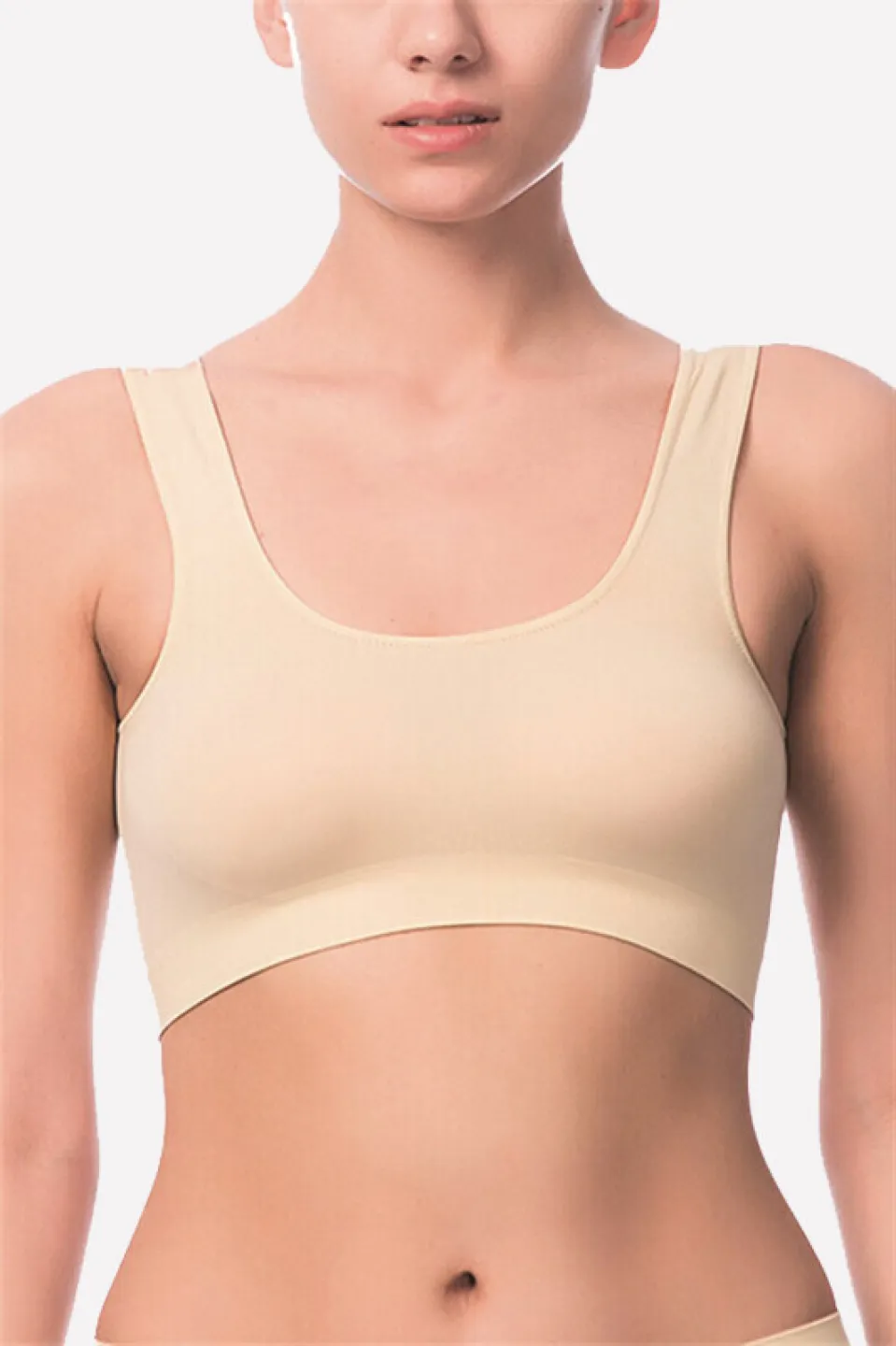 Bustieră cu Bretele Late NBB, Bej - 1