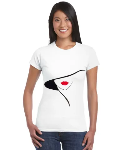 Tricou damă alb din bumbac 100% cu imprimeu grafic – model casual