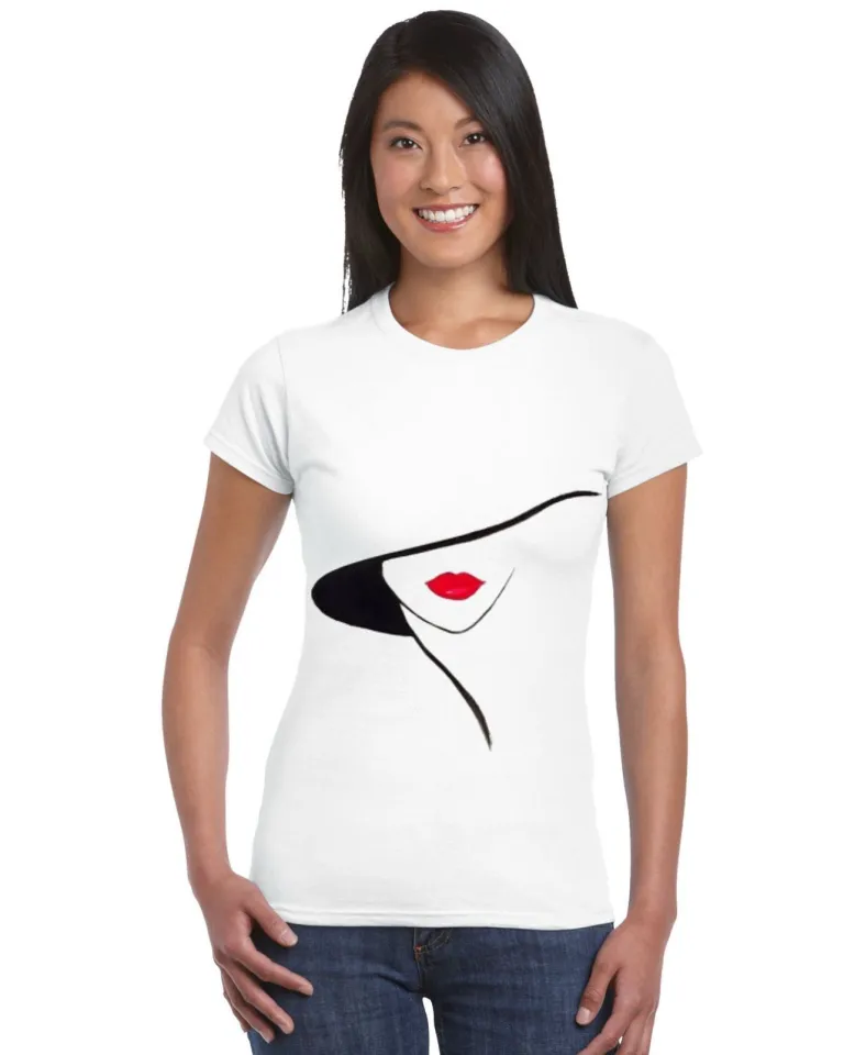 Tricou damă alb din bumbac 100% cu imprimeu grafic – model casual