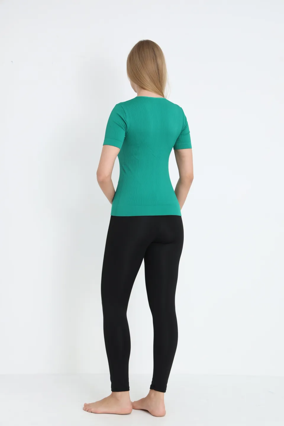 Tricou damă cu mânecă scurtă – verde - 3