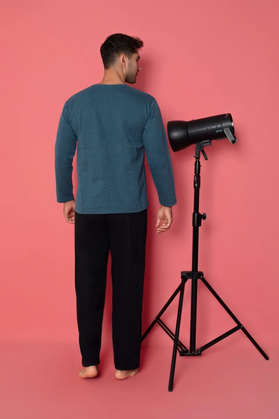 Pijama barbati vatuita, bluza cu maneca lunga si pantaloni lungi, imprimeu ,,New York City'' - 2