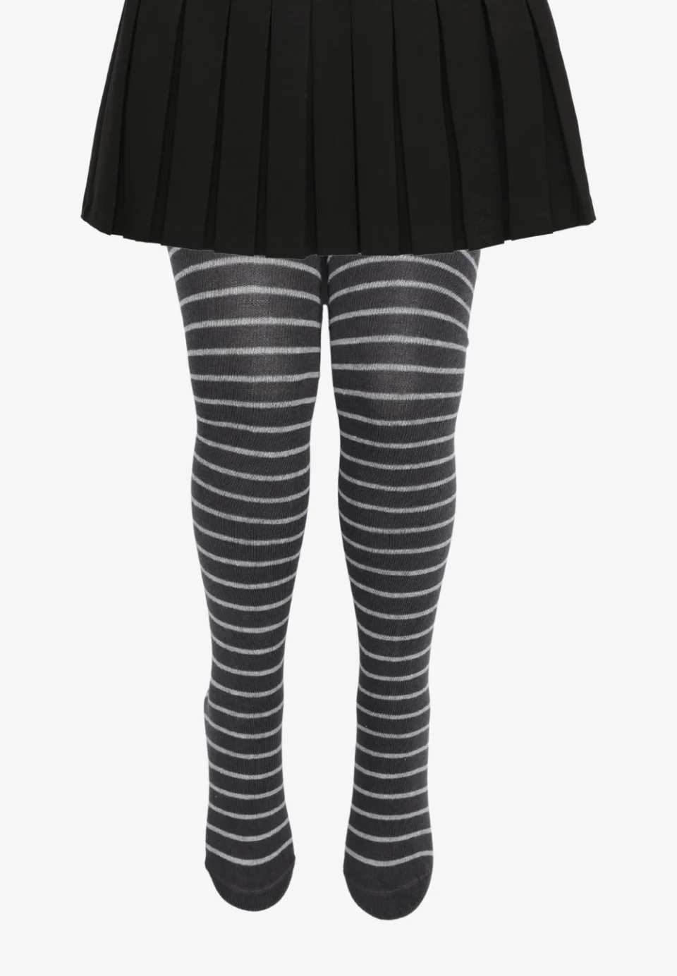 Dres pentru copii, ideal pentru sezonul toamnă-primăvară, gri cu dungi, fabricat din bumbac moale și elastic.