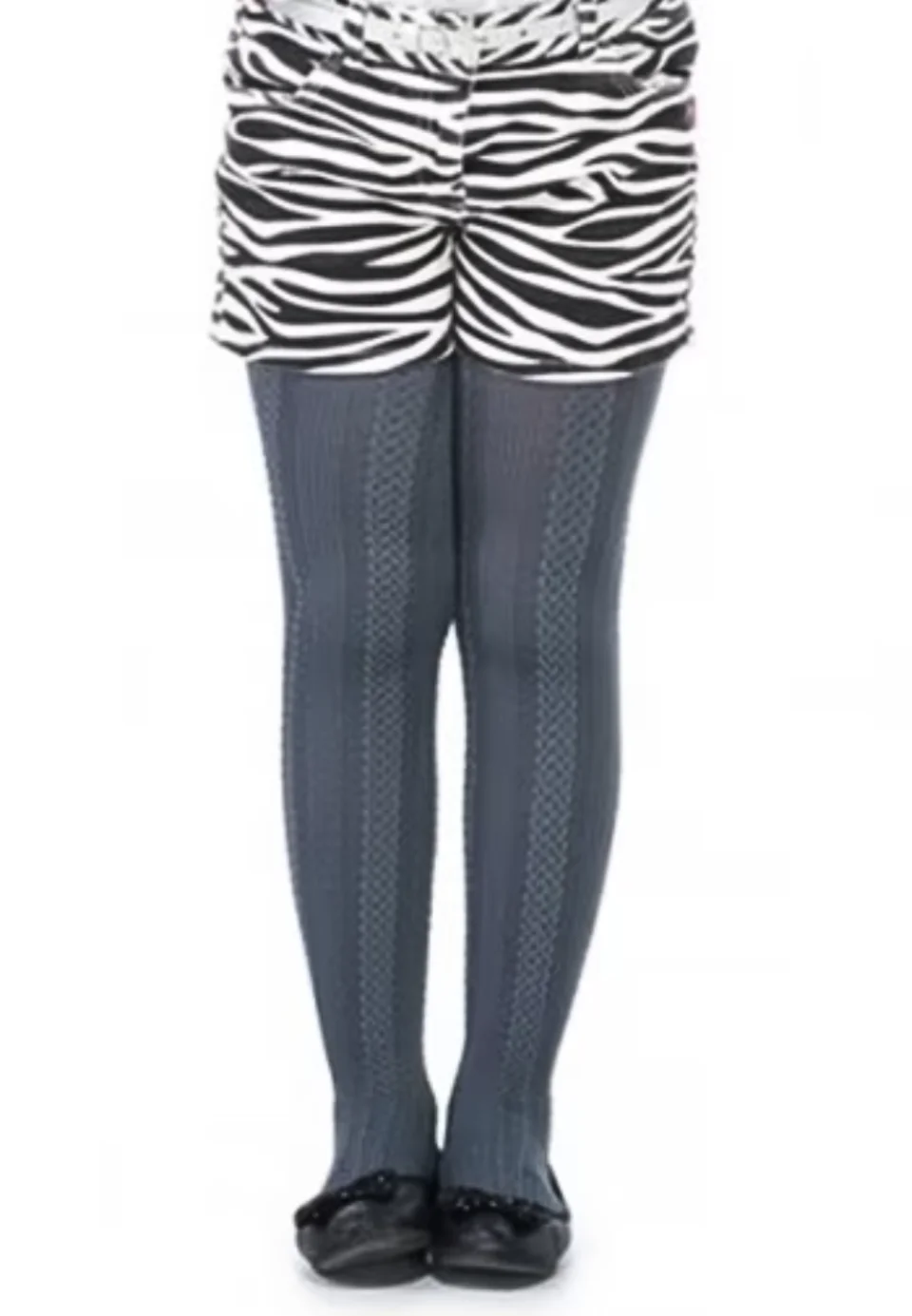 Dres Penti Pretty ,,Gilda'' 60 den- imprimeu tip croșetat, culoare grafit