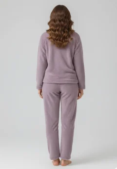 Pijamale damă cocolino mov cu imprimeu „Sheep”