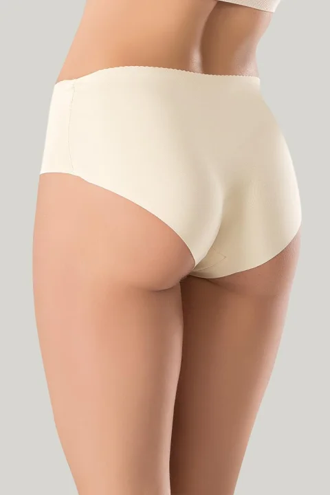 Chilot damă fără cusături , cu margine de silicon moale, tip slip, culoare bej