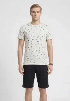 Pijama barbati din bumbac, bluza cu maneca scurta si pantaloni scurti