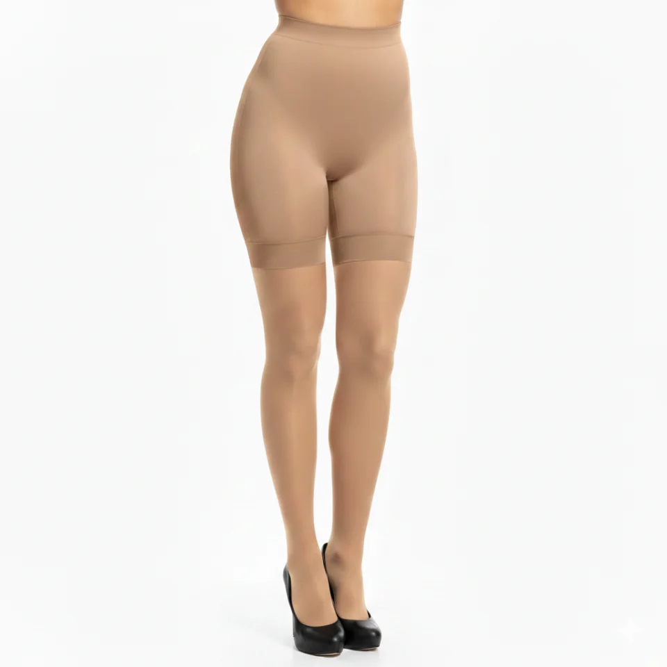 Dres damă Penti Body Form bronz, aspect mat, cu corset 140 DEN