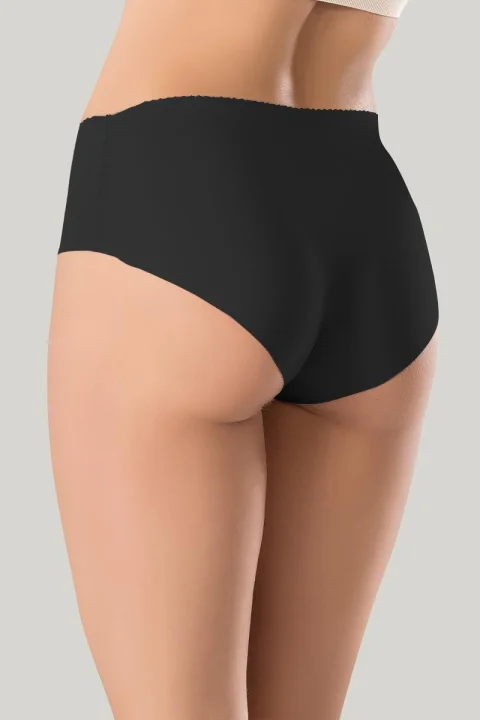Chilot damă fără cusături , cu margine de silicon moale, tip slip, culoare negru