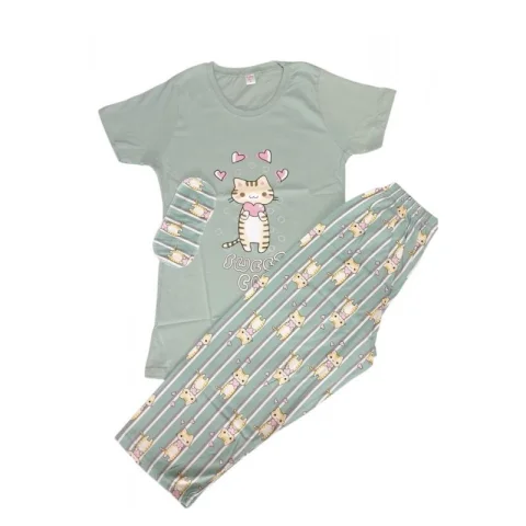 Pijama de Primăvară pentru Dama cu Masca de Dormit Asortată