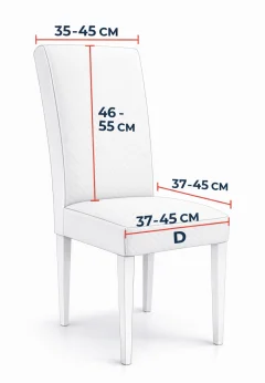 Set 6 Huse Elastice pentru Scaun din Lycra, Crem