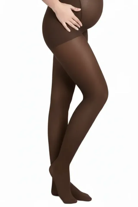 Dres damă Penti pentru gravide, cu Aloe Vera, maro, 40 DEN