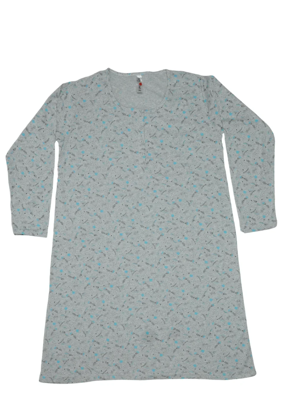 Cămașă de noapte, 100% bumbac gri