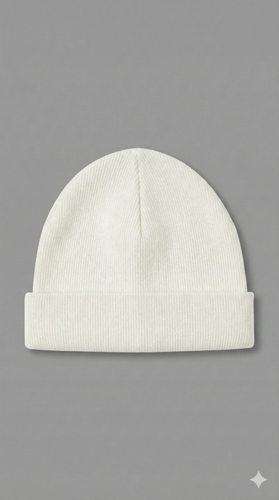 Căciuliță albă pentru copii, raiată și dublată ALB