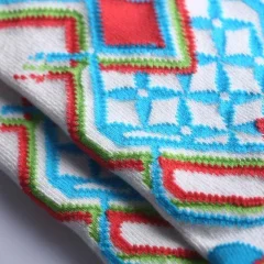 Set 3 Perechi Șosete Damă RETRO Fără Cusături - Imprimeu Scratch