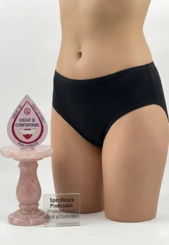 Chilot Damă Clasic Negru – Tehnologie Dry Comfort – 95% Bumbac