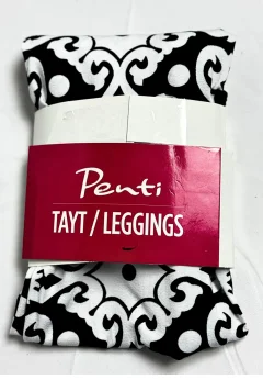 Colanți damă Penti subțiri- material mat si opac, culoare alb-negru
