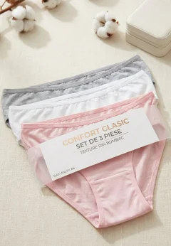 Chilot Damă Clasic Big Size – Set 3 Bucăți Multicolor